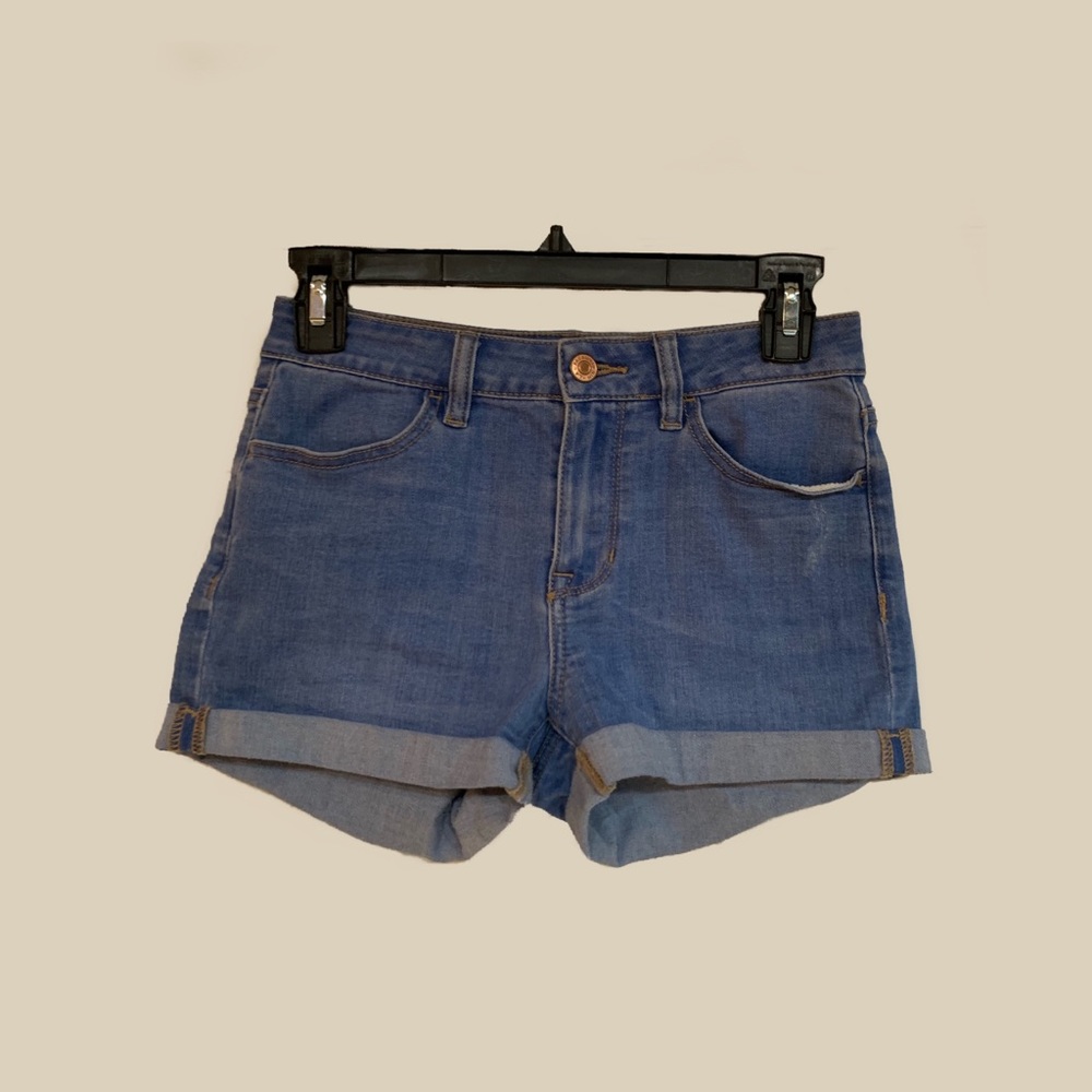 PacSun Blue Stretch High Waist Stretch Shorts !!